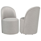 Aubrey Beige Upholstered Barrel Dining Side Chair, Set of 2 from Coaster - Luna Furniture