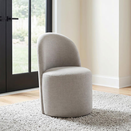Aubrey Beige Upholstered Barrel Dining Side Chair, Set of 2 from Coaster - Luna Furniture