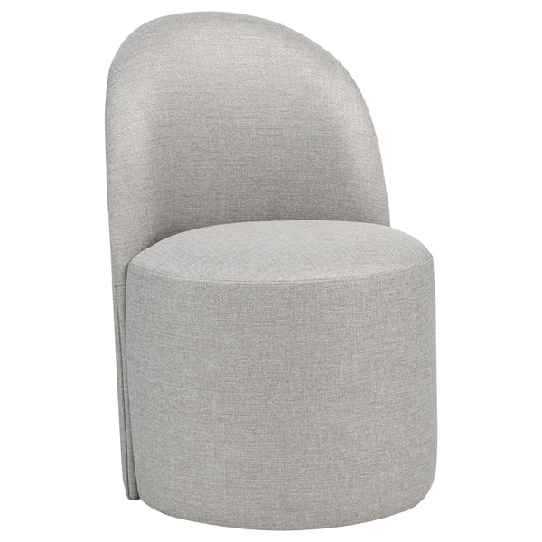Aubrey Beige Upholstered Barrel Dining Side Chair, Set of 2