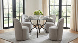 Aubrey Beige Upholstered Barrel Dining Side Chair, Set of 2 from Coaster - Luna Furniture