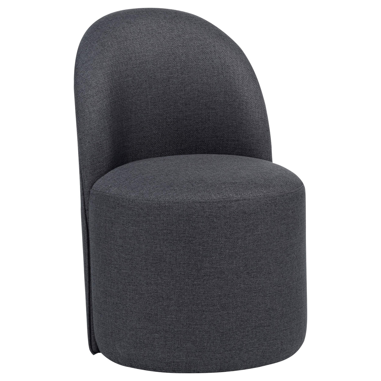 Aubrey Charcoal Upholstered Barrel Dining Side Chair, Set of 2 from Coaster - Luna Furniture