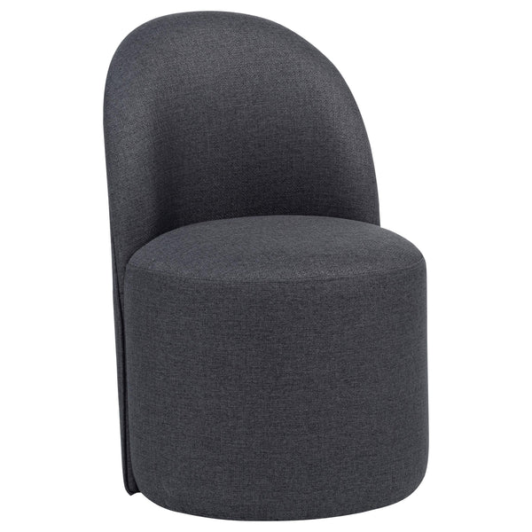 Aubrey Charcoal Upholstered Barrel Dining Side Chair, Set of 2