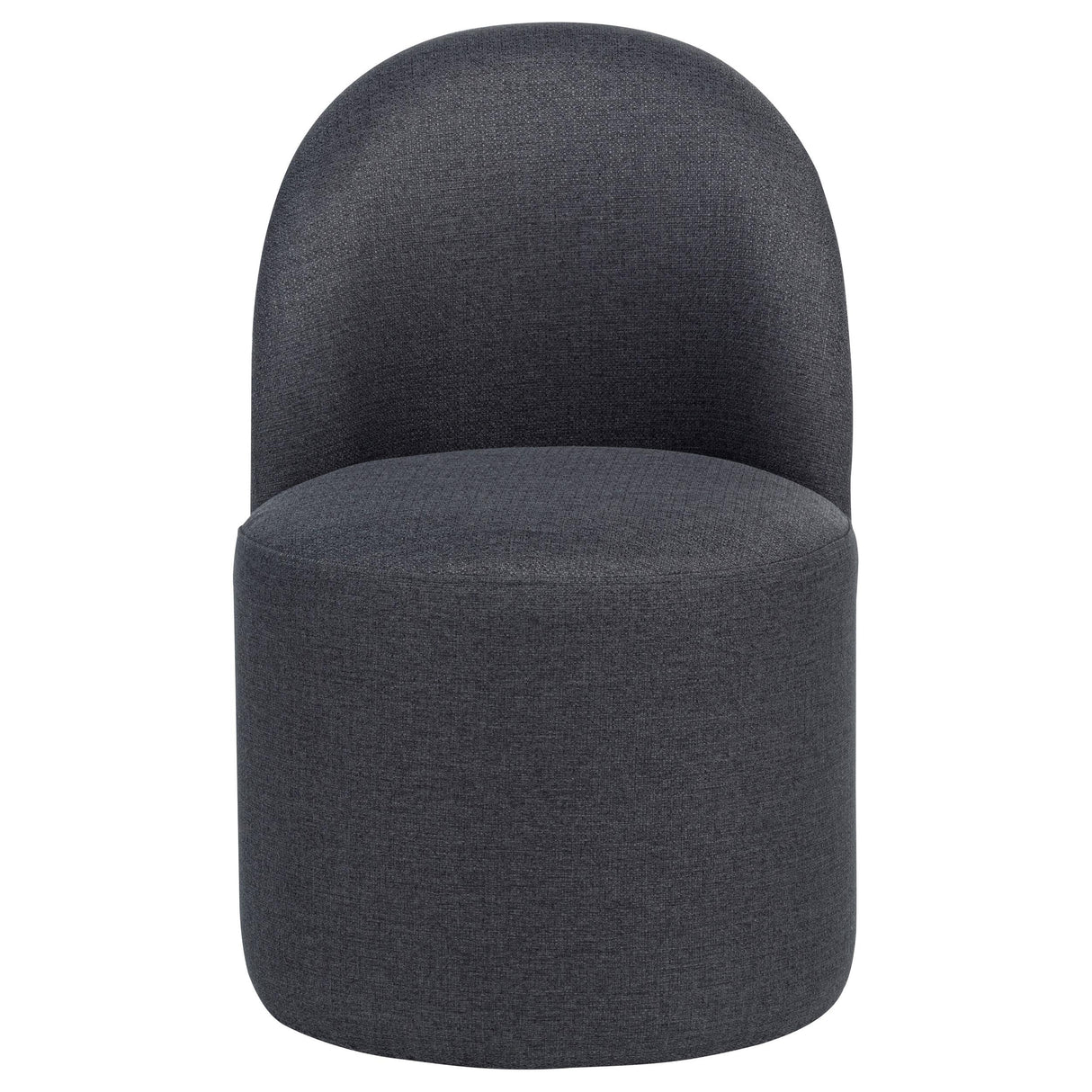 Aubrey Charcoal Upholstered Barrel Dining Side Chair, Set of 2 from Coaster - Luna Furniture