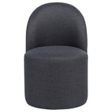 Aubrey Charcoal Upholstered Barrel Dining Side Chair, Set of 2 from Coaster - Luna Furniture
