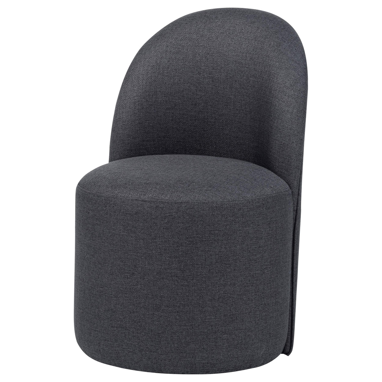 Aubrey Charcoal Upholstered Barrel Dining Side Chair, Set of 2 from Coaster - Luna Furniture