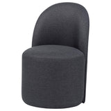 Aubrey Charcoal Upholstered Barrel Dining Side Chair, Set of 2 from Coaster - Luna Furniture