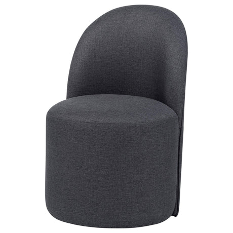 Aubrey Charcoal Upholstered Barrel Dining Side Chair, Set of 2 from Coaster - Luna Furniture