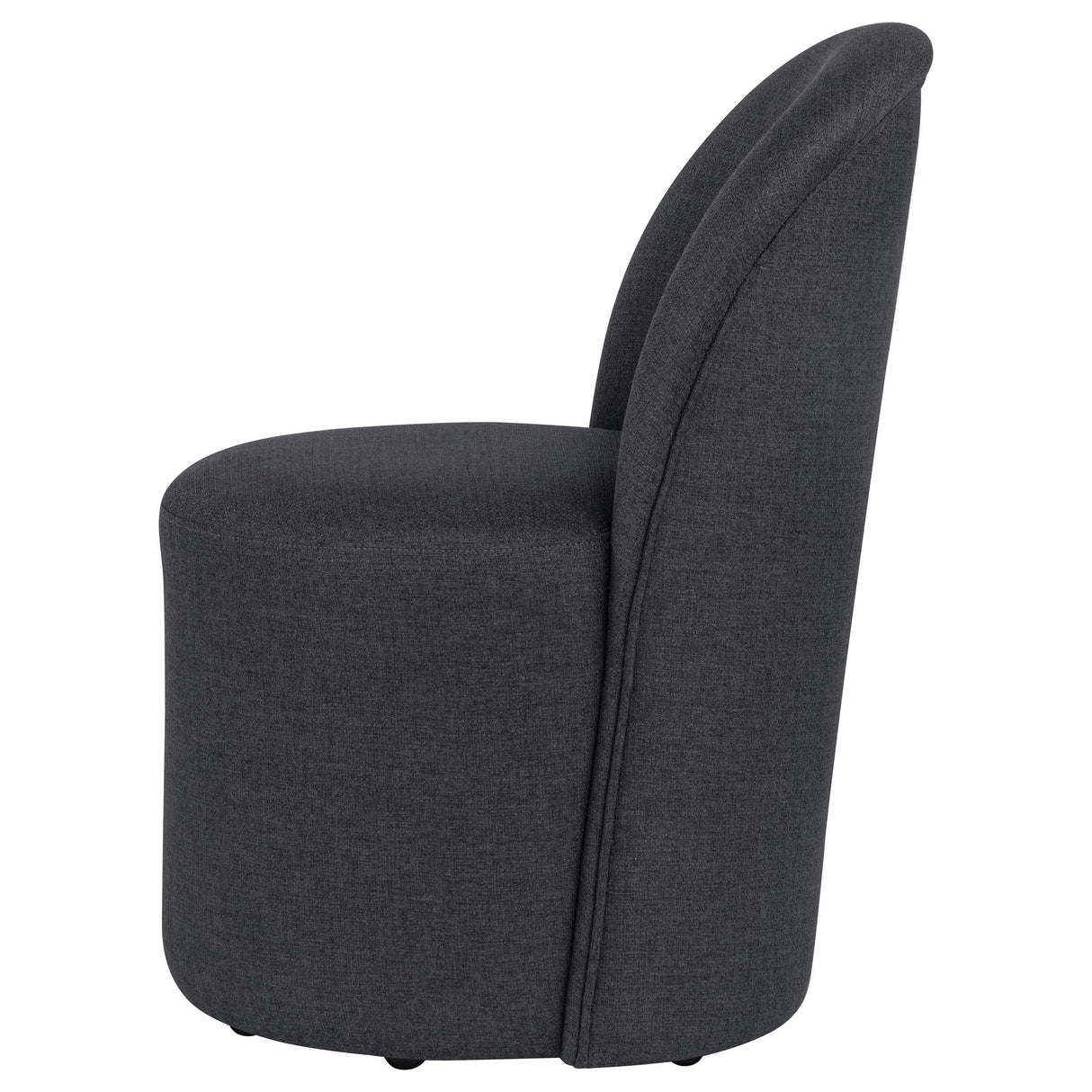 Aubrey Charcoal Upholstered Barrel Dining Side Chair, Set of 2 from Coaster - Luna Furniture