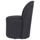 Aubrey Charcoal Upholstered Barrel Dining Side Chair, Set of 2 from Coaster - Luna Furniture