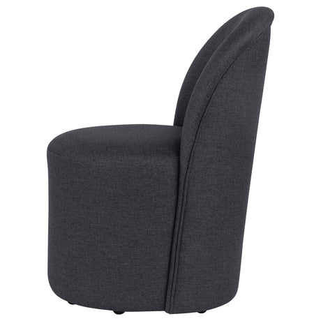 Aubrey Charcoal Upholstered Barrel Dining Side Chair, Set of 2 from Coaster - Luna Furniture