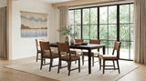 Tegan Cognac Faux Leather Upholstered Dining Side Chair, Set of 2