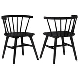 Jeffries Black Windsor Wood Dining Side Chair, Set of 2 from Coaster - Luna Furniture