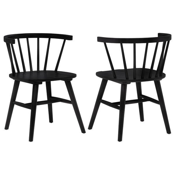 Jeffries Black Windsor Wood Dining Side Chair, Set of 2