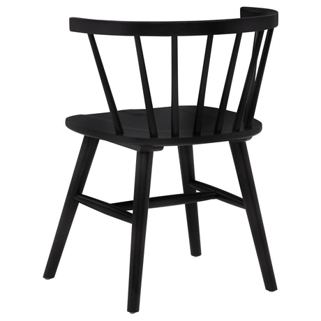 Jeffries Black Windsor Wood Dining Side Chair, Set of 2 from Coaster - Luna Furniture