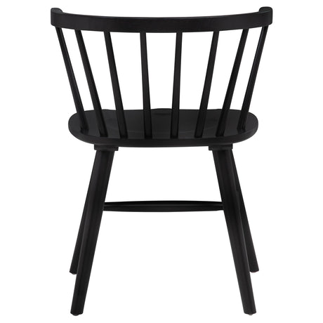 Jeffries Black Windsor Wood Dining Side Chair, Set of 2 from Coaster - Luna Furniture