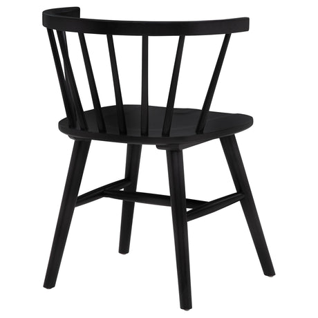 Jeffries Black Windsor Wood Dining Side Chair, Set of 2 from Coaster - Luna Furniture