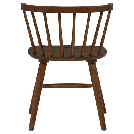 Jeffries Walnut Windsor Wood Dining Side Chair, Set of 2 from Coaster - Luna Furniture