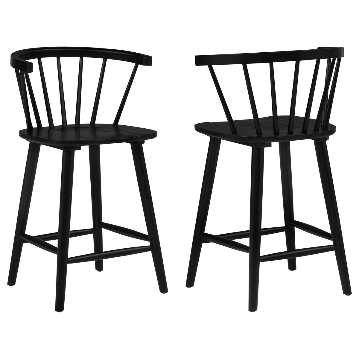 Jeffries Black Counter Height Chair, Set of 2 from Coaster - Luna Furniture