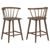 Jeffries Walnut Spindle Back Counter Height Chair, Set of 2 from Coaster - Luna Furniture