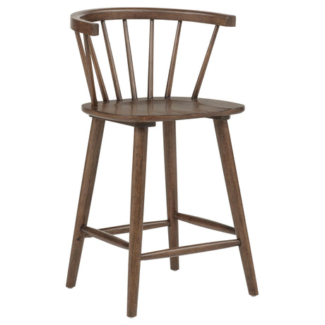 Jeffries Walnut Spindle Back Counter Height Chair, Set of 2 from Coaster - Luna Furniture
