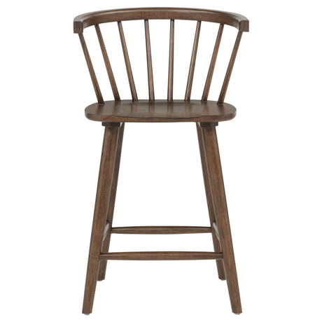 Jeffries Walnut Spindle Back Counter Height Chair, Set of 2 from Coaster - Luna Furniture