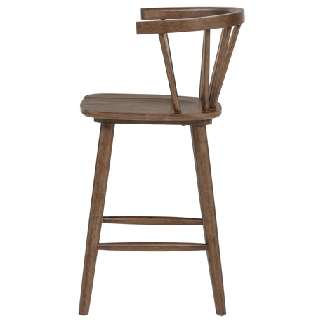 Jeffries Walnut Spindle Back Counter Height Chair, Set of 2 from Coaster - Luna Furniture