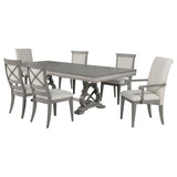 Cresswell Weathered Taupe 7-Piece 104-inch Extension Dining Set from Coaster - Luna Furniture