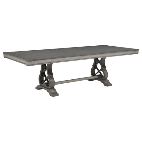 Cresswell Weathered Taupe 7-Piece 104-inch Extension Dining Set from Coaster - Luna Furniture