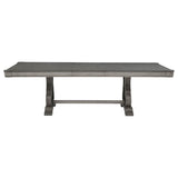 Cresswell Weathered Taupe 7-Piece 104-inch Extension Dining Set from Coaster - Luna Furniture