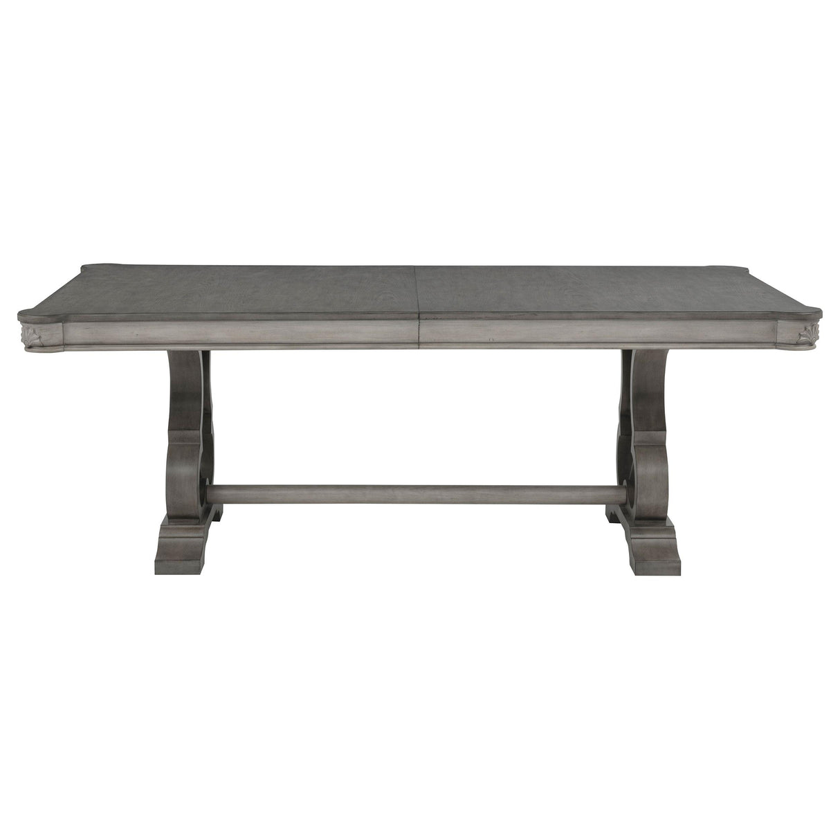 Cresswell Weathered Taupe 104-inch Double Pedestal Extension Dining Table from Coaster - Luna Furniture
