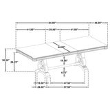 Cresswell Weathered Taupe 104-inch Double Pedestal Extension Dining Table
