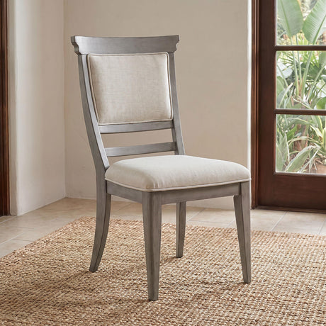 Cresswell Tan/Weathered Taupe Upholstered Dining Side Chair, Set of 2 from Coaster - Luna Furniture