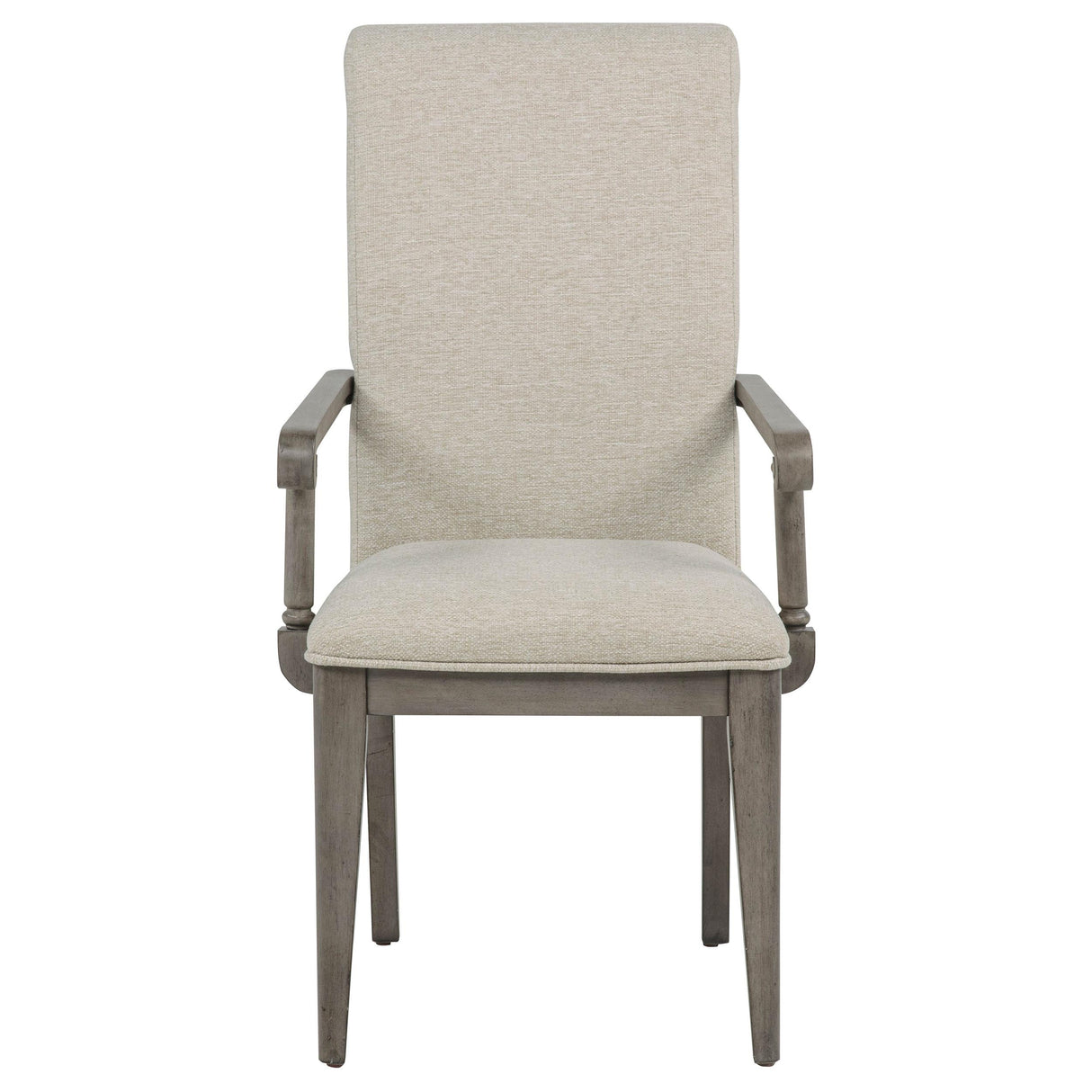 Cresswell Tan / Weathered Taupe Upholstered Dining Arm Chair (Set of 2) from Coaster - Luna Furniture