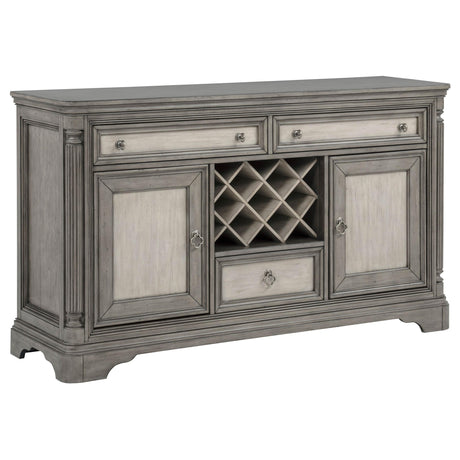 Cresswell Weathered Taupe 2-Door 3-Drawer Wine Storage Buffet from Coaster - Luna Furniture