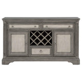 Cresswell 2-door 3-drawer Wine Storage Buffet Weathered Taupe from Coaster - Luna Furniture
