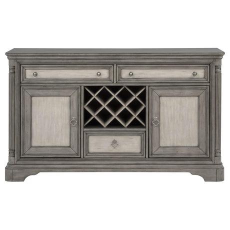 Cresswell Weathered Taupe 2-Door 3-Drawer Wine Storage Buffet from Coaster - Luna Furniture