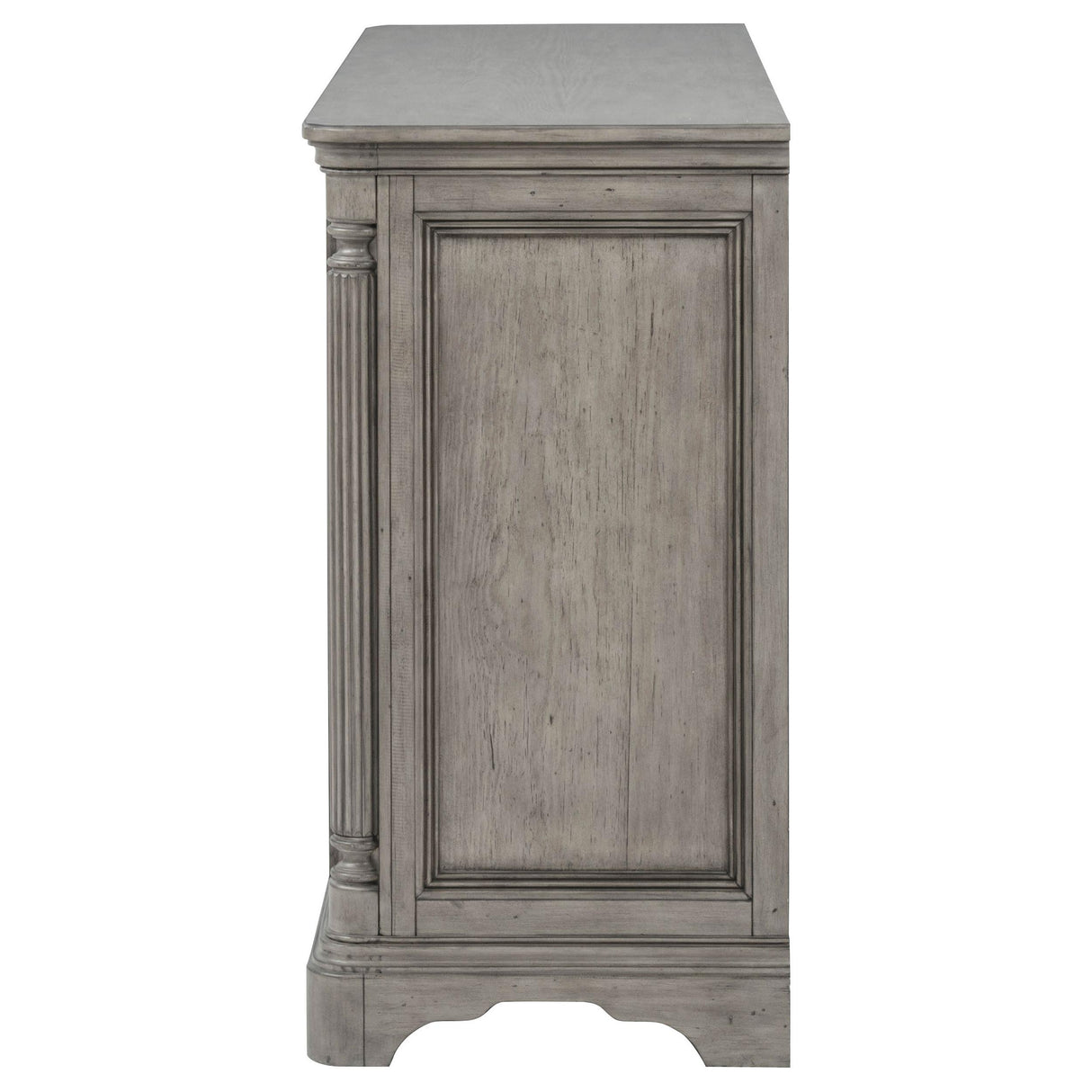 Cresswell 2-door 3-drawer Wine Storage Buffet Weathered Taupe from Coaster - Luna Furniture