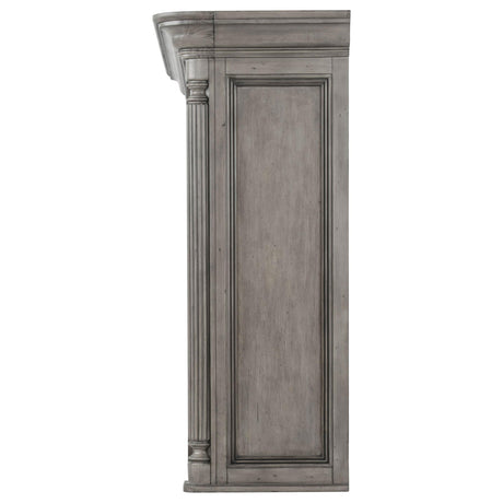 Cresswell Weathered Taupe 2-Tier Touch Light Hutch Display Cabinet from Coaster - Luna Furniture