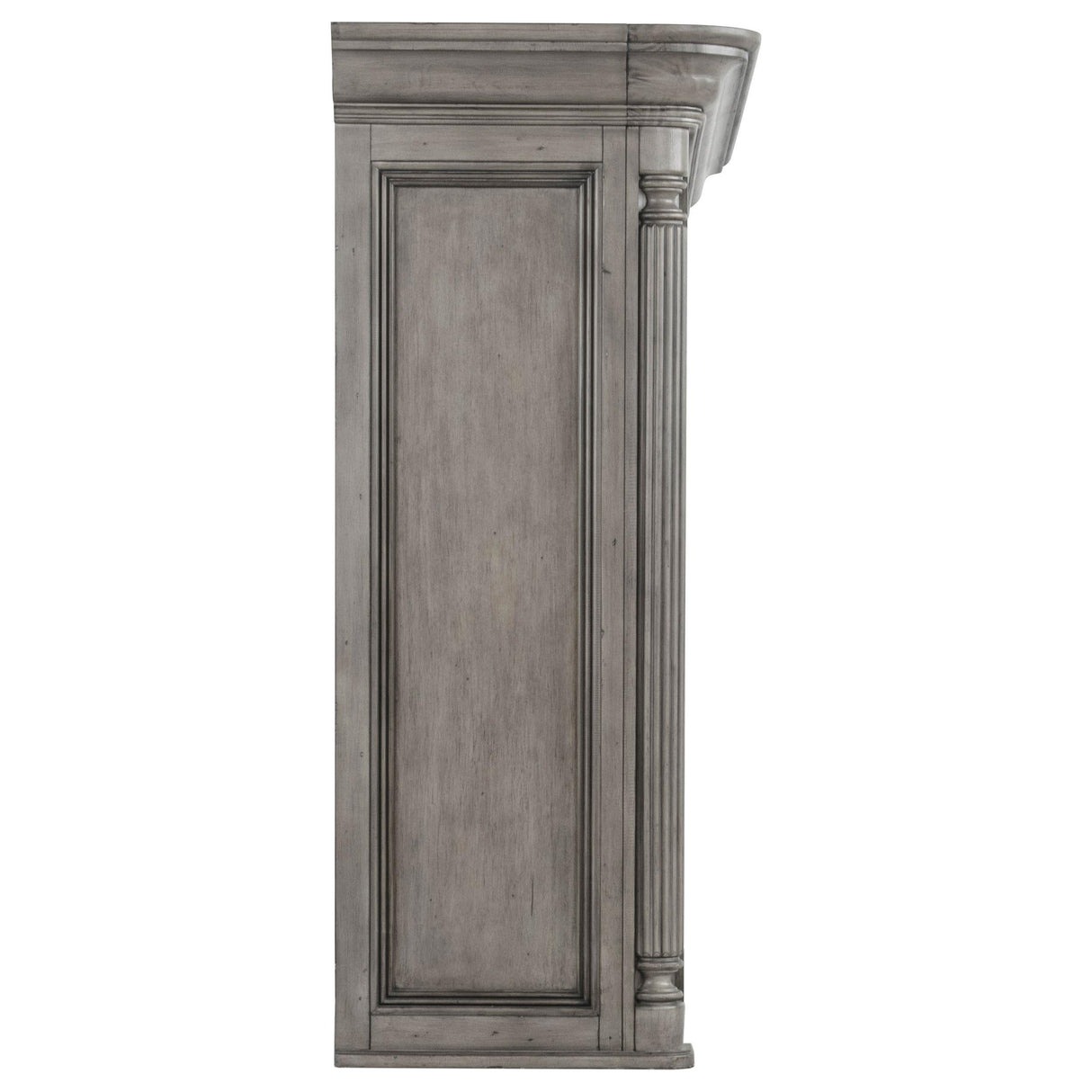 Cresswell 2-tier Touch Light Hutch Display Cabinet Weathered Taupe from Coaster - Luna Furniture