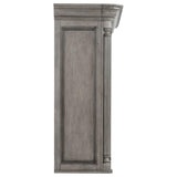 Cresswell 2-tier Touch Light Hutch Display Cabinet Weathered Taupe from Coaster - Luna Furniture