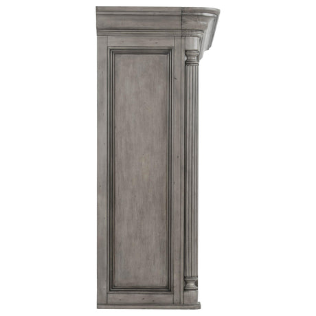 Cresswell Weathered Taupe 2-Tier Touch Light Hutch Display Cabinet from Coaster - Luna Furniture