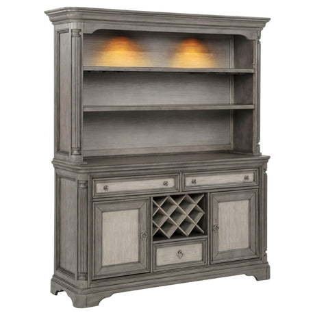 Cresswell Weathered Taupe 2-Door and 3-Drawer Buffet and Hutch from Coaster - Luna Furniture