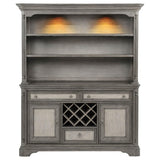 Cresswell Weathered Taupe 2-Door and 3-Drawer Buffet and Hutch from Coaster - Luna Furniture