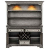 Cresswell Weathered Taupe 2-Door and 3-Drawer Buffet and Hutch from Coaster - Luna Furniture