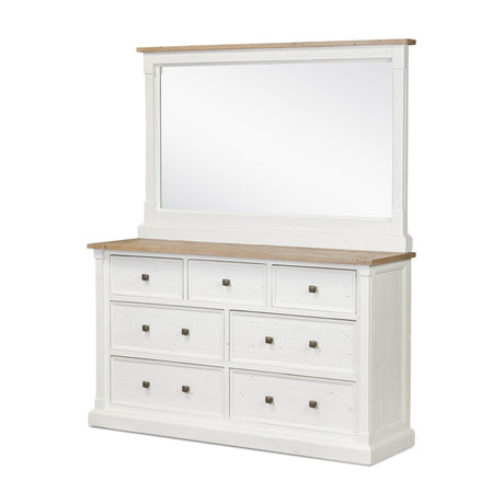 Cintra Large Mirror in Limestone White from Four Hands - Luna Furniture