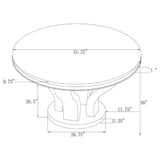 Anchorage Chrome and Black Round Dining Table from Coaster - Luna Furniture