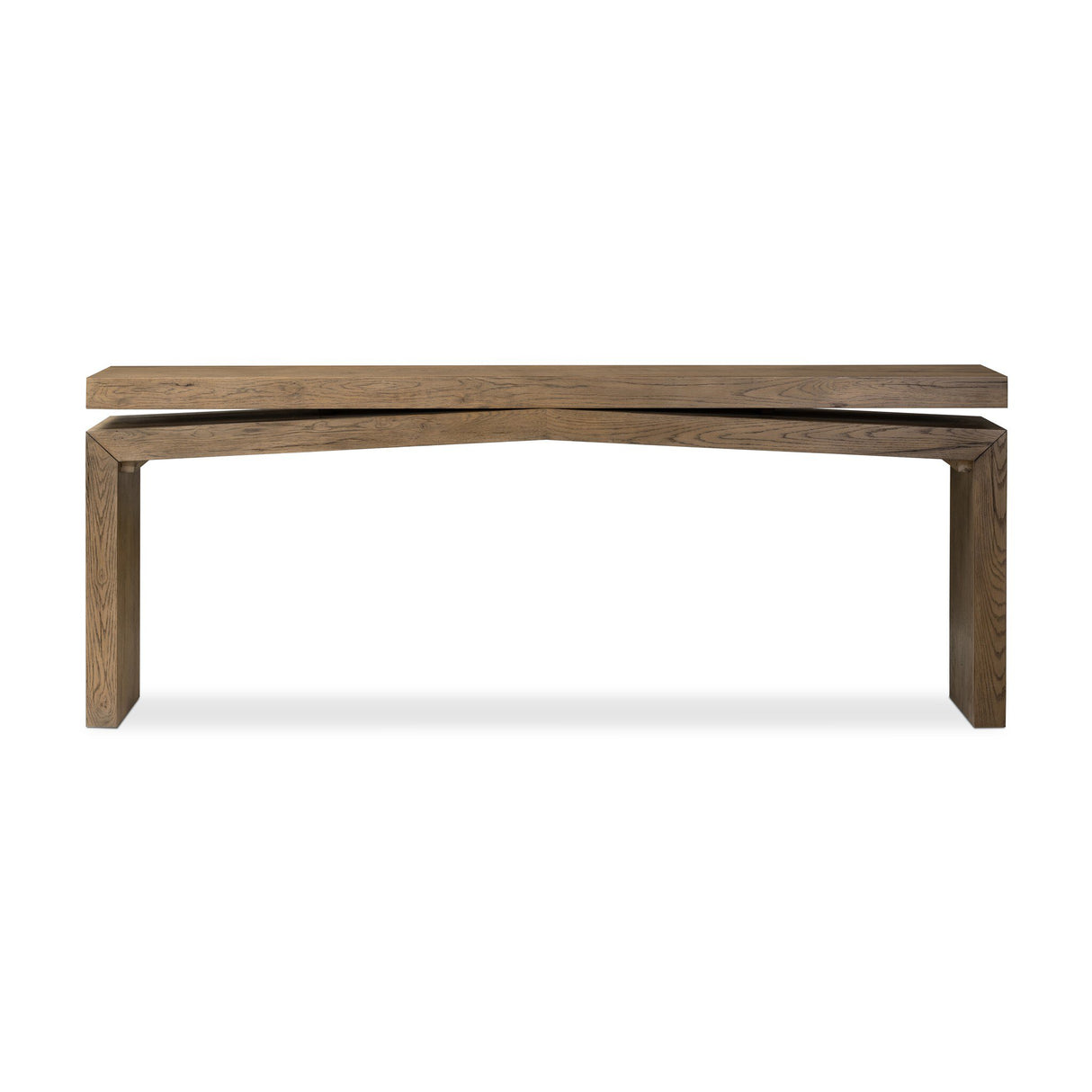 Matthes Console Table - 79" in Rustic Grey Veneer from Four Hands - Luna Furniture