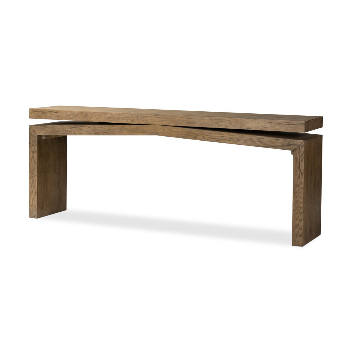 Matthes Console Table - 79" in Rustic Grey Veneer from Four Hands - Luna Furniture
