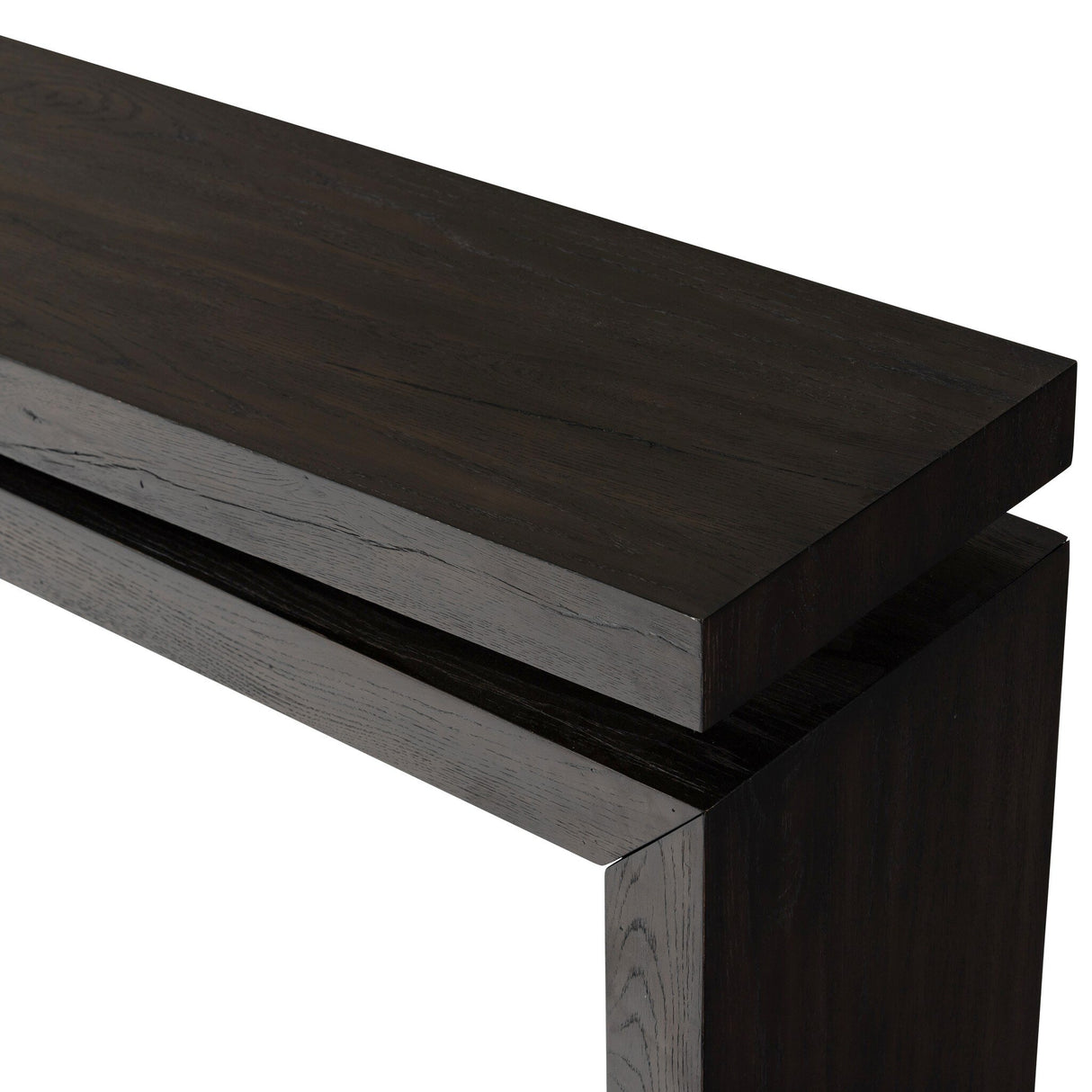 Matthes Console Table - 79" in Smoked Black Veneer from Four Hands - Luna Furniture