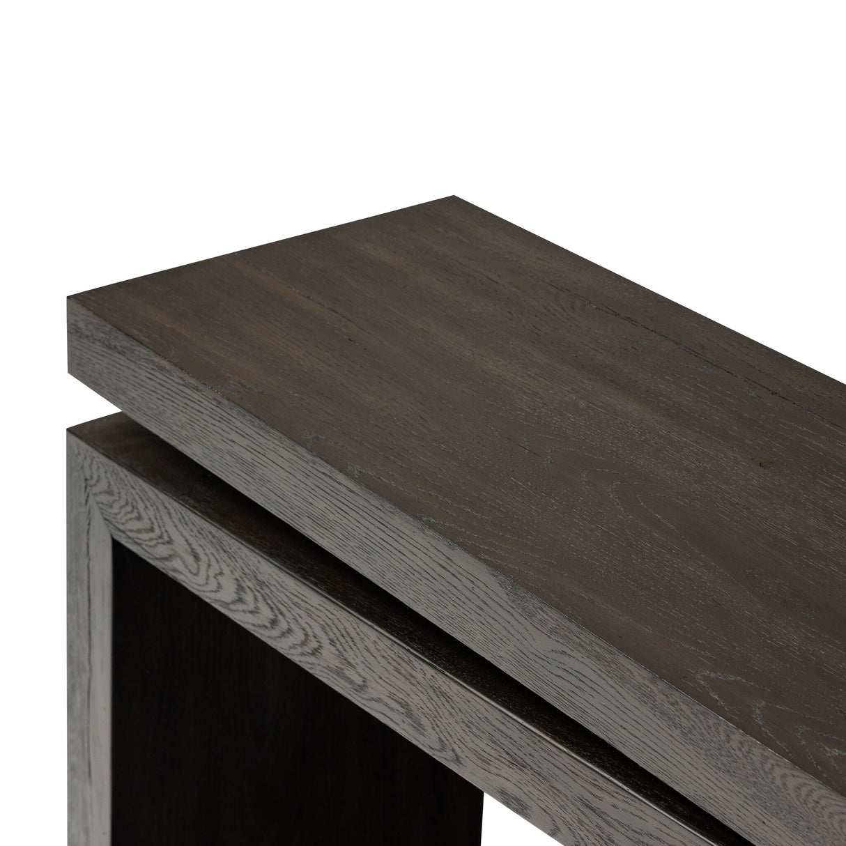 Matthes Console Table - 79" in Smoked Black Veneer from Four Hands - Luna Furniture